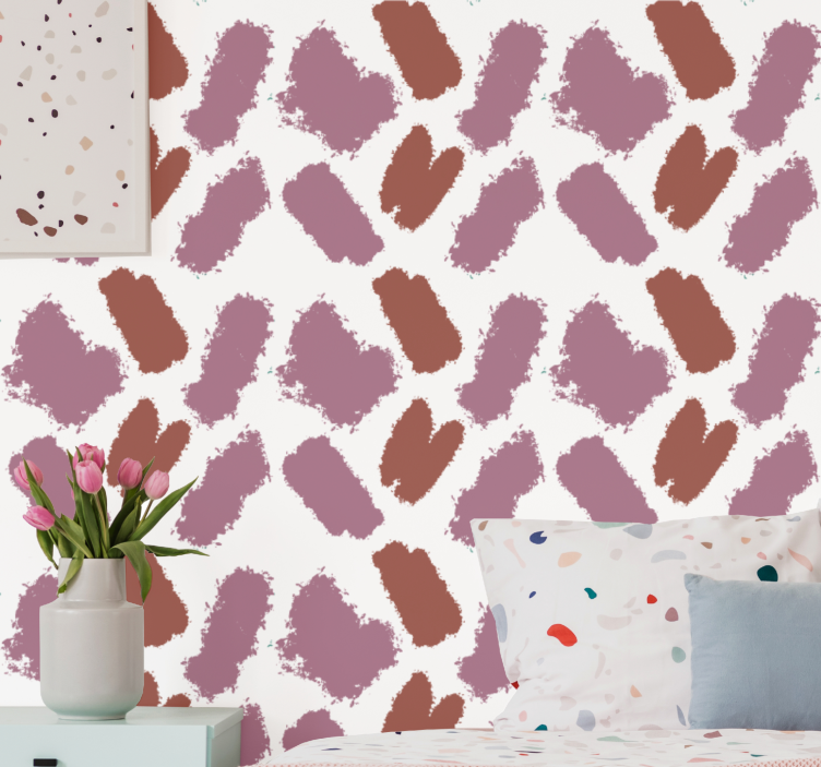 Tapeta abstrakcja brązowe pociągnięcia pędzlem - TenStickers