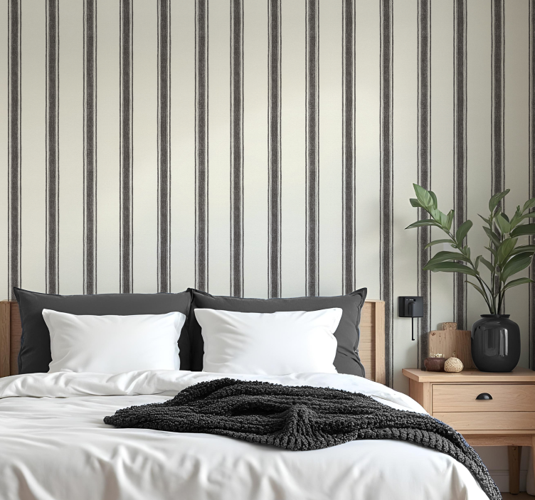 Tapety geometryczne czarne proste linie - TenStickers