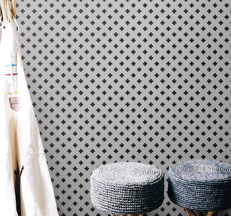 Tapety geometryczne wzór krzyża - TenStickers