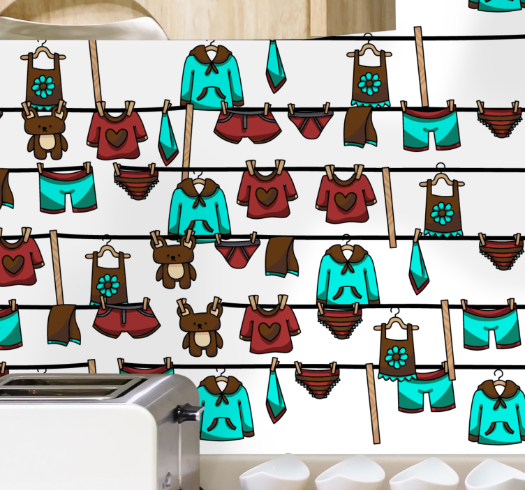 Tapety ze zwierzętami motyw niedźwiadka pralniczego - TenStickers