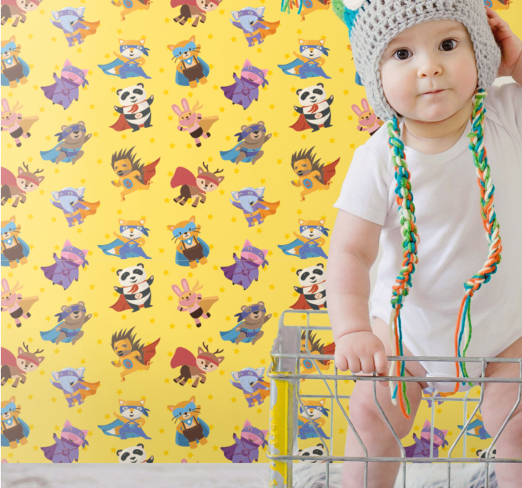 Tapety ze zwierzętami postacie superbohaterów - TenStickers