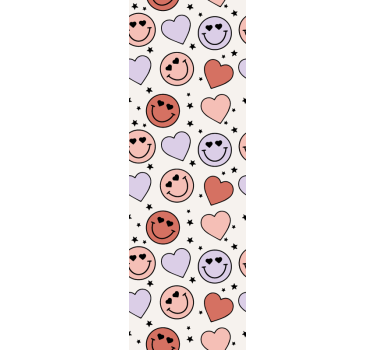 Tapeta dla nastolatka motyw uśmiechniętego serca - TenStickers