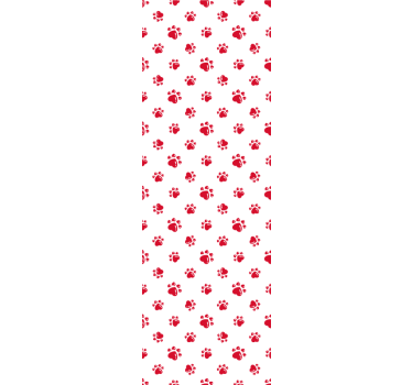 Tapeta psy czerwone ślady łap - TenStickers