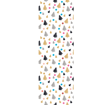 Tapeta drzewa kolorowy wzór sosny - TenStickers