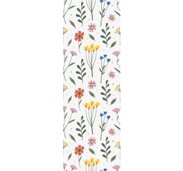 Tapeta kwiaty w intensywnym wzorze florystycznym - TenStickers