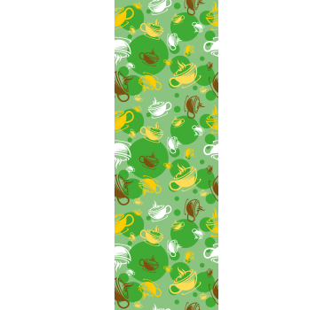 Tapeta do kuchni kolekcja filiżanek do kawy - TenStickers