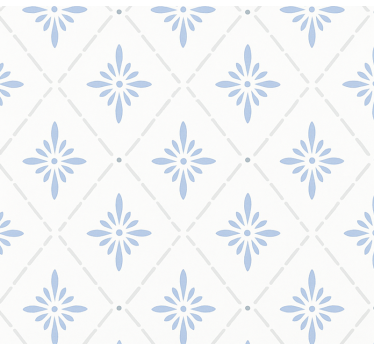 Tapeta do kuchni niebieskie płytki rombowe - TenStickers