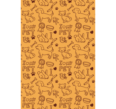 Tapeta zwierzęta moje zwierzęta - TenStickers