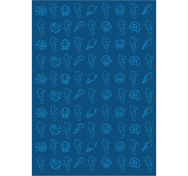 Tapeta zwierzęta ilustracje morskich motywów - TenStickers