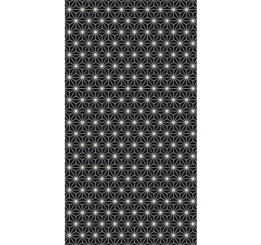 Tapeta do biura w czarno-białe geometryczne diamenty - TenStickers