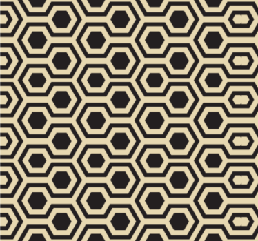Tapeta do biura wzór geometryczny heksagonalny - TenStickers