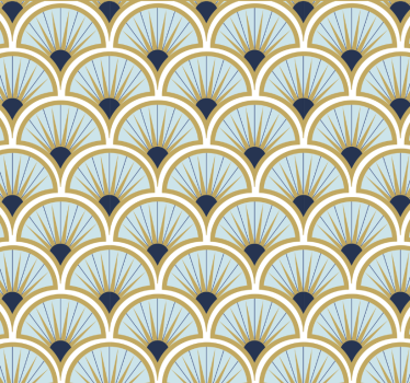 Tapeta do biura wzór geometrycznych wachlarzy - TenStickers