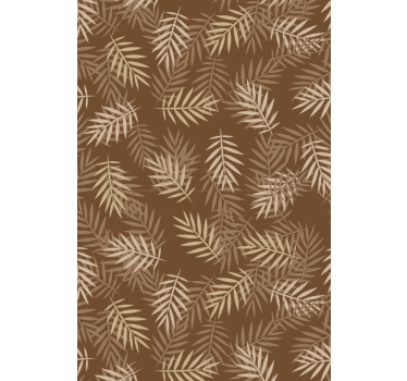 Tapeta do salonu w naturalny wzór liści - TenStickers