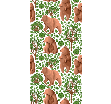 Tapeta drzewa z fauną - TenStickers