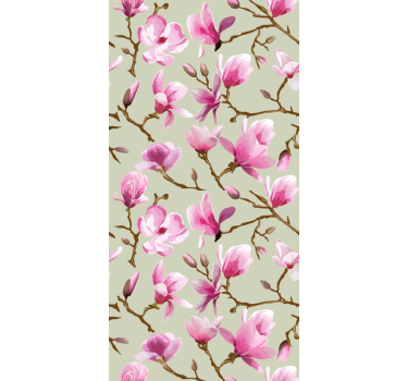 Tapeta do kuchni kwiat różowej magnolii - TenStickers