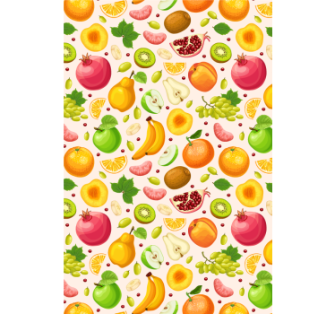 Tapeta do kuchni kolorowy zestaw owoców - TenStickers