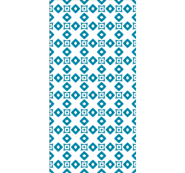 Tapeta do kuchni w geometryczny niebieski wzór - TenStickers