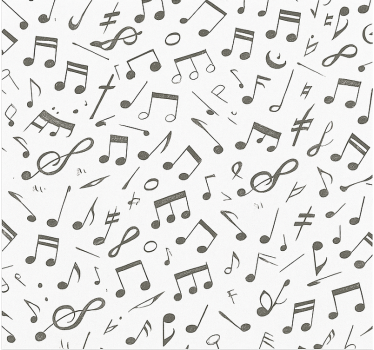 Tapeta dla nastolatka w wzór nut muzycznych - TenStickers