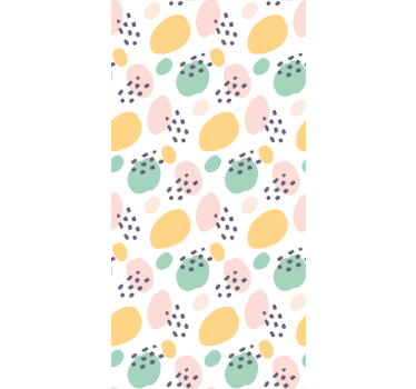 Tapeta dla nastolatka w pastelowe abstrakcyjne kształty - TenStickers