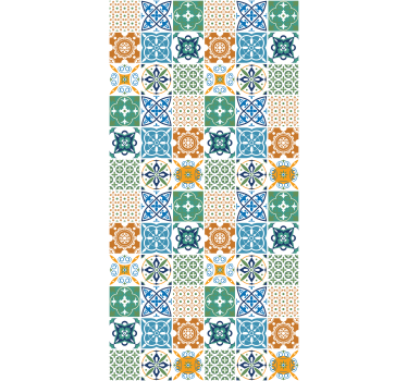 Tapeta do kuchni mix płytek porcelanowych - TenStickers