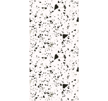 Tapeta do kuchni w szarym, białym i czarnym terrazzo - TenStickers