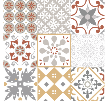 Tapeta do kuchni pomarańczowa mozaika - TenStickers