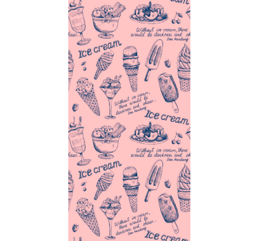 Tapeta do kuchni z lodowymi przysmakami - TenStickers