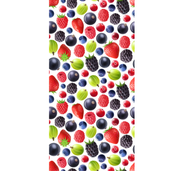 Tapeta do kuchni kolekcja owoców leśnych - TenStickers