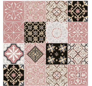 Tapeta do salonu w różowym cemencie - TenStickers