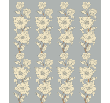 Tapeta kwiaty w stylu nowej nostalgii magnolii - TenStickers