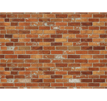 Tapety przemysłowe wzór pomarańczowej cegły - TenStickers