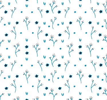 Tapeta do salonu natura jasnoniebieskie kwiatuszki - TenStickers