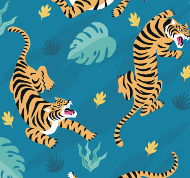 Tapety tygrysy natura - TenStickers