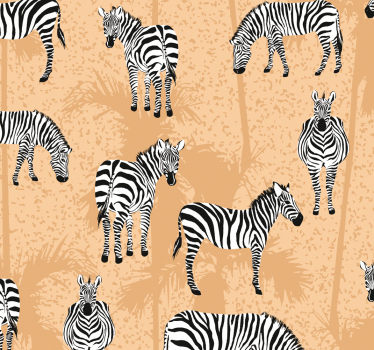 Tapeta łazienkowa zebry safari - TenStickers