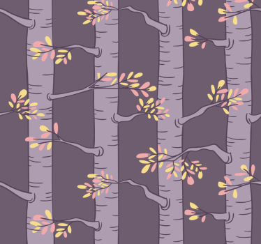 Tapeta natura fioletowe brzozy - TenStickers