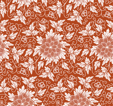 Tapeta do przedpokoju w kwiatowy wzór paisley - TenStickers
