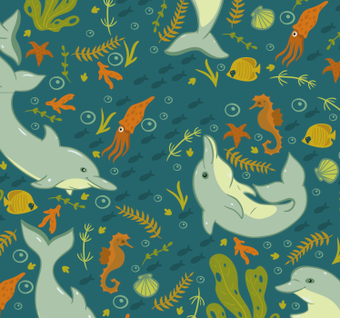 Tapeta zwierzęta podwodna fauna - TenStickers