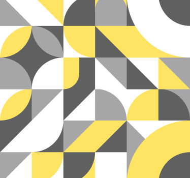 Tapeta do salonu abstrakcja Geometryczny szary i żółty - TenStickers