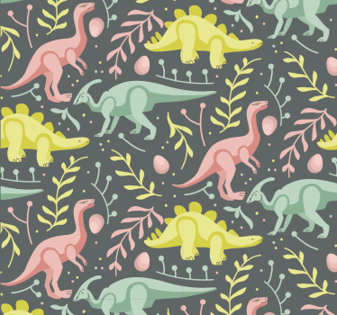 Tapeta dinozaury zabawa w kreskówkę z dinozaurem - TenStickers