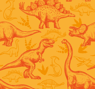 Tapeta dinozaury kreskówka dinozaura - TenStickers