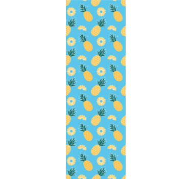Tapeta zwierzęta tropikalny nadruk ananasa - TenStickers