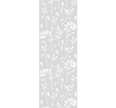 Tapeta do salonu minimalistyczne rysowane polne kwiaty - TenStickers
