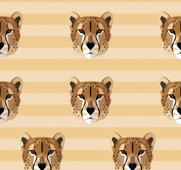 Tapeta zwierzęta wzór w paski gepard - TenStickers