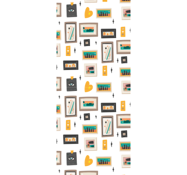 Tapety przemysłowe motywy biurowe w stylu retro - TenStickers