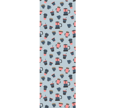 Tapeta do kuchni motywy kubków do kawy - TenStickers