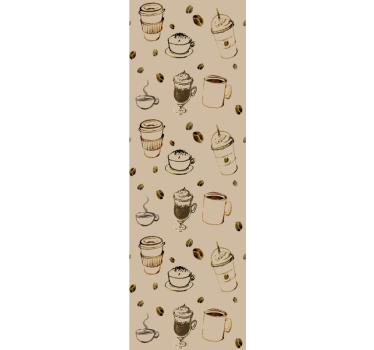 Tapeta kuchenna Vintage wzór kawy - TenStickers