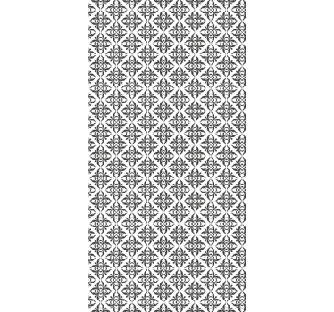 Tapeta do biura elegancki czarny kwiatowy - TenStickers