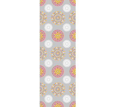 Tapeta do salonu medaliony geometryczne - TenStickers