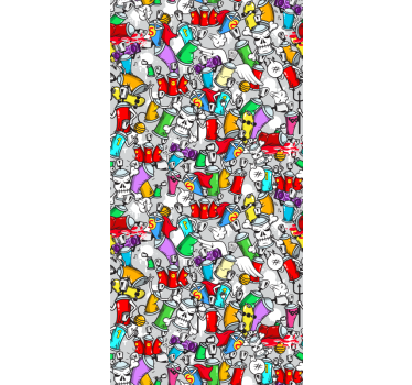Tapeta do salonu Kolorowe, żywe puszki z graffiti - TenStickers