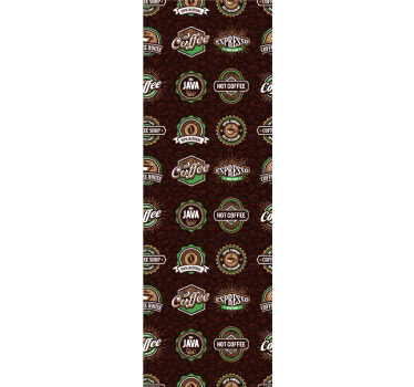 Tapeta do kuchni wzór emblematu kawy - TenStickers